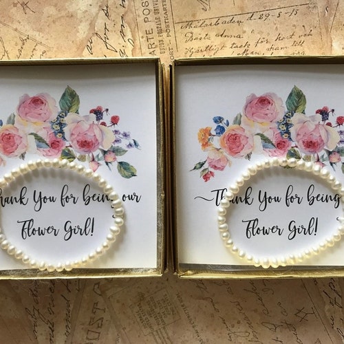 Thank You for Being My Flower Girl Gift Box Flower Girl Thank Etsy