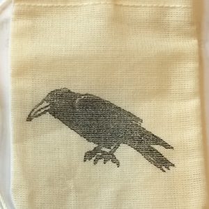 Black Crow Bags  Black Raven Halloween Treat Bag Fall Primitive