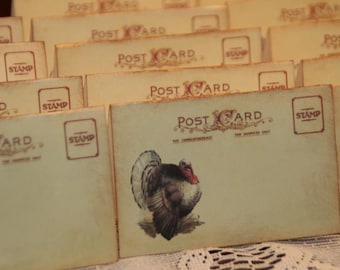Thanksgiving Place Cards, Thanksgiving Dinner Table Placecards, Fall Set of 12