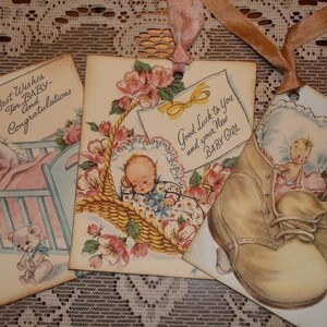 Huge Variety Lot of Baby Gift Tags For Boy Girl and New Baby image 3