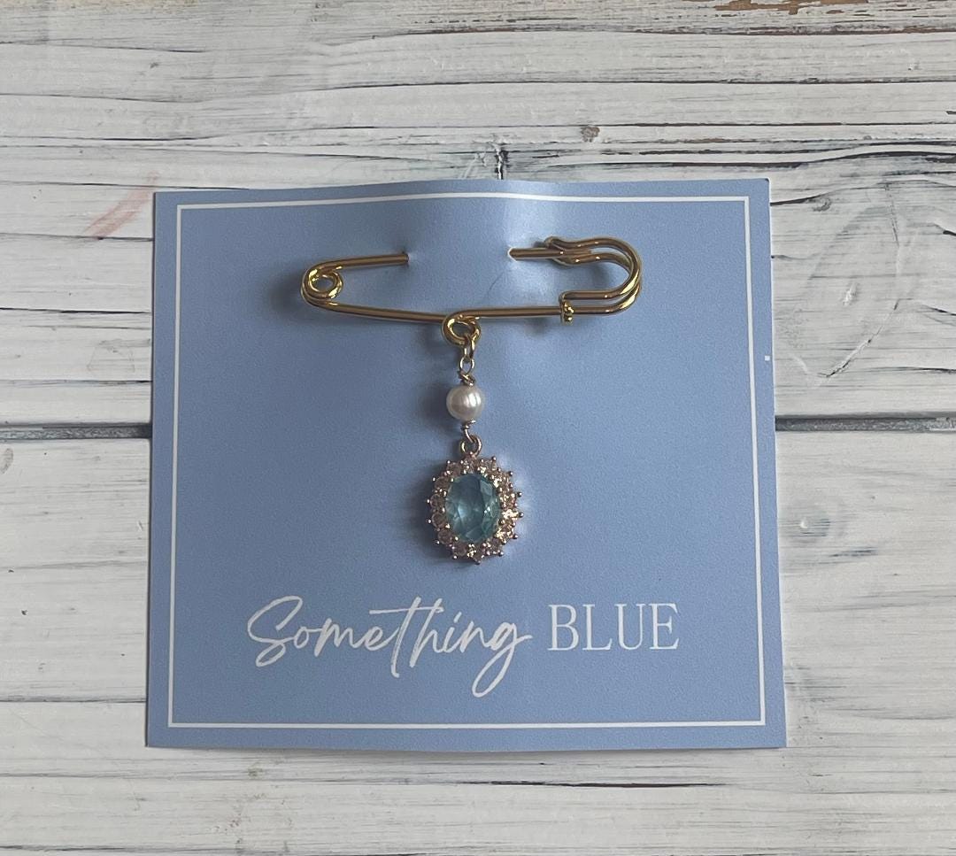 Blue Brooch - Etsy