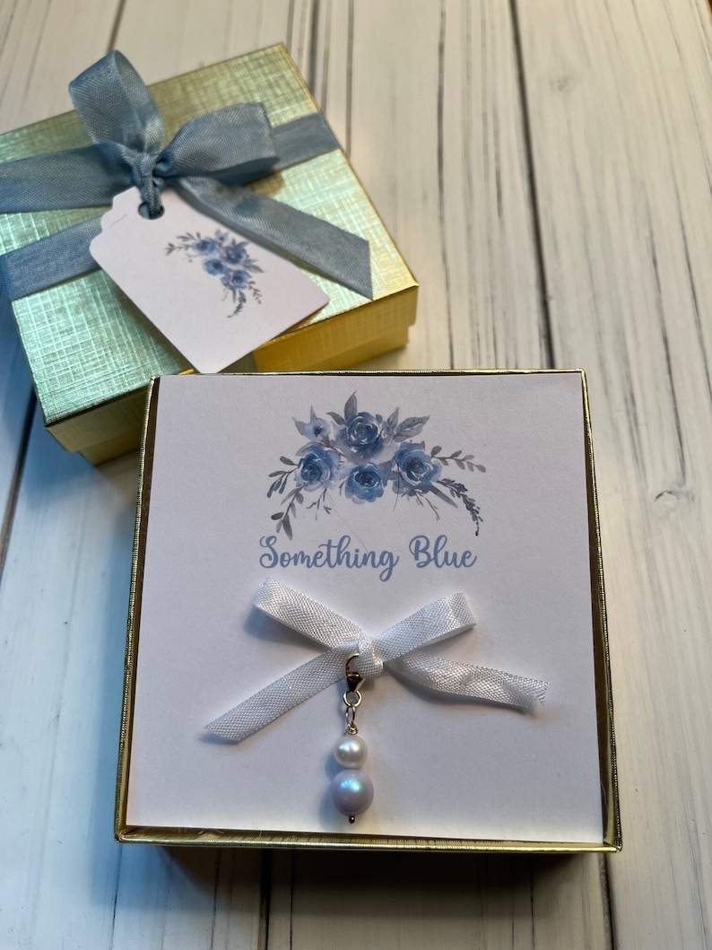 Something Blue for Bride, Something Blue Bouquet Charm, Gift for Bride, Bride Gift From Mom image 1