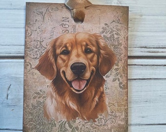 Golden Labrador Retriever Gift Tags, Labrador Retriever Dog,