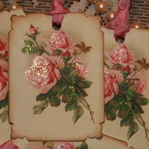 Pretty Pink Roses Gift Tags - Etsy