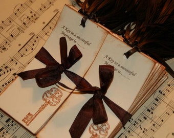 100 Wish Tags for Wedding Wish Trees - A Key to a successful Marriage is.......