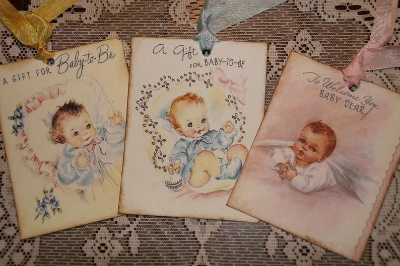 Huge Variety Lot of Baby Gift Tags For Boy Girl and New Baby image 2