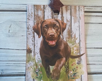 Chocolate Labrador Retriever Gift Tags, Brown Labrador Retriever Dog, Chocolate Lab