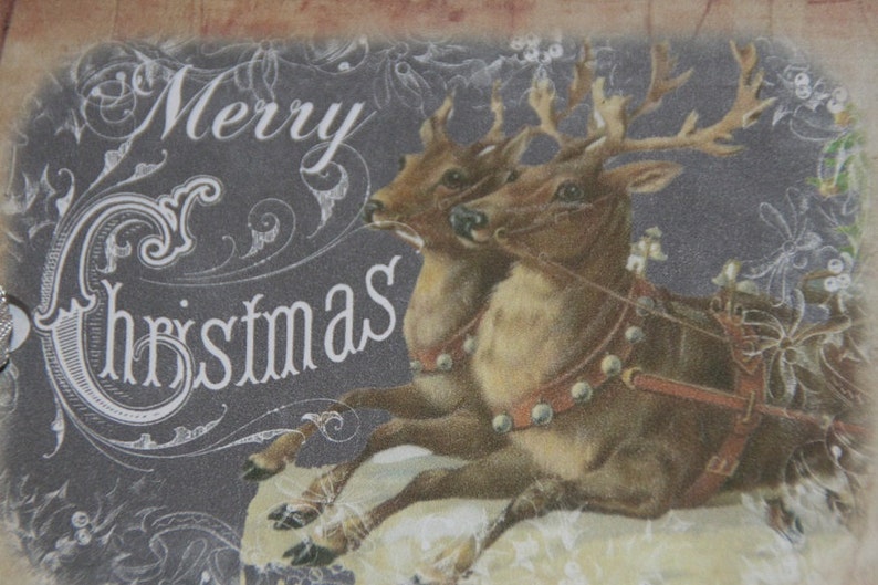 Merry Christmas Gift Tags Christmas Tags Reindeer Christmas Tags Chalkboard Tags