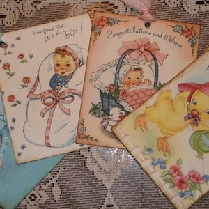 Huge Variety Lot of Baby Gift Tags For Boy Girl and New Baby image 5