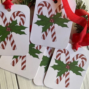 Candy Cane Tags or Candy Cane Stickers Christmas Bundle image 3