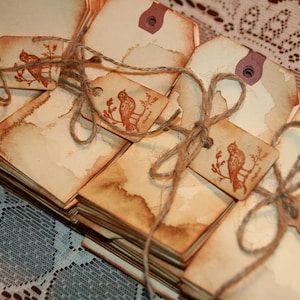 100 Blank Primitive Tags- Wedding Place Cards - Escort Cards