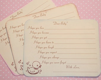 Baby Wishes Cards - Qty 30 - Baby Shower Game Activity Fill In The Blanks - Boy or Girl