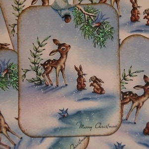 Baby Deer Christmas Gift Tags image 1