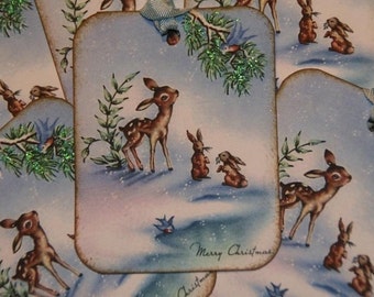 Baby Deer Christmas Gift Tags