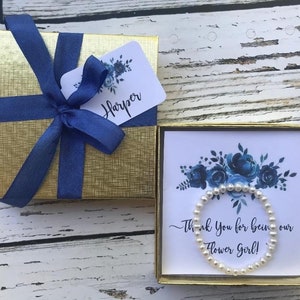 Thank You for Being Our Flower Girl Bracelet, Flower Girl Bracelet Gift, Flower Girl Pearl Bracelet, Flower Girl Gift