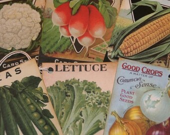 Gemüse-Saatgut-Pakete-Geschenkanhänger