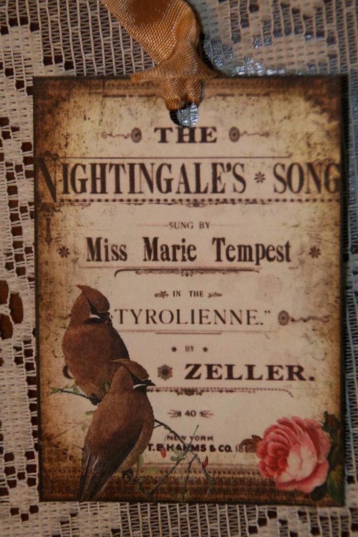 Altered Art Opening Night Gift Tags Etsy