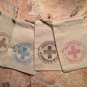 Hangover Kit Bags, DIY Hangover Bags, Wedding Hangover Bags,  Wedding Favor Bags, Bachorlette Party, Bachelor Party