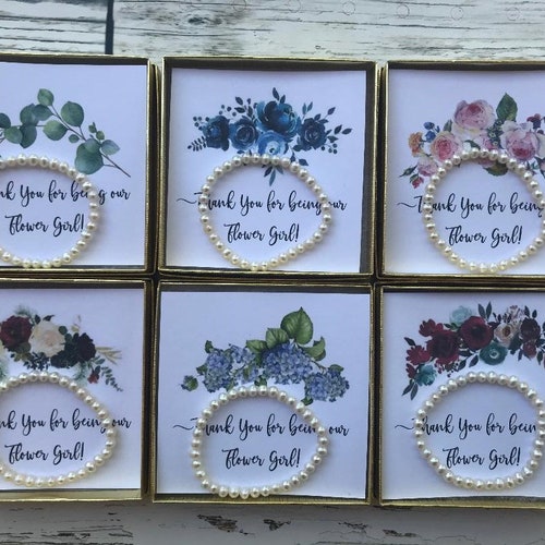 Thank You for Being My Flower Girl Bracelet Flower Girl Etsy