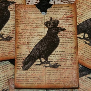 The Crowned Black Crow Tags