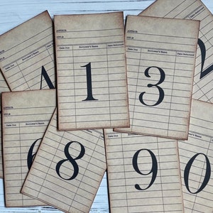 Library Card Wedding Table Numbers, Book Themed Table Cards, Vintage Wedding Table Numbers, Library Themed Wedding, Book Themed