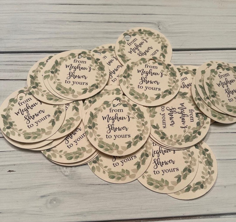 From My Shower To Yours Tags, Shower Tags, Bridal Shower Tags, Baby Shower Tags, Favor Tags, Personalized Tags image 2