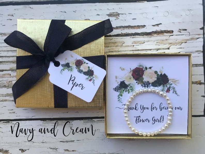 Thank You for Being Our Flower Girl Bracelet Flower Girl Etsy
