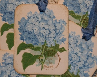 Blue Hydrangea Gift Tags