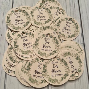 From My Shower To Yours Tags, Shower Tags, Bridal Shower Tags, Baby Shower Tags, Favor Tags, Personalized Tags image 4