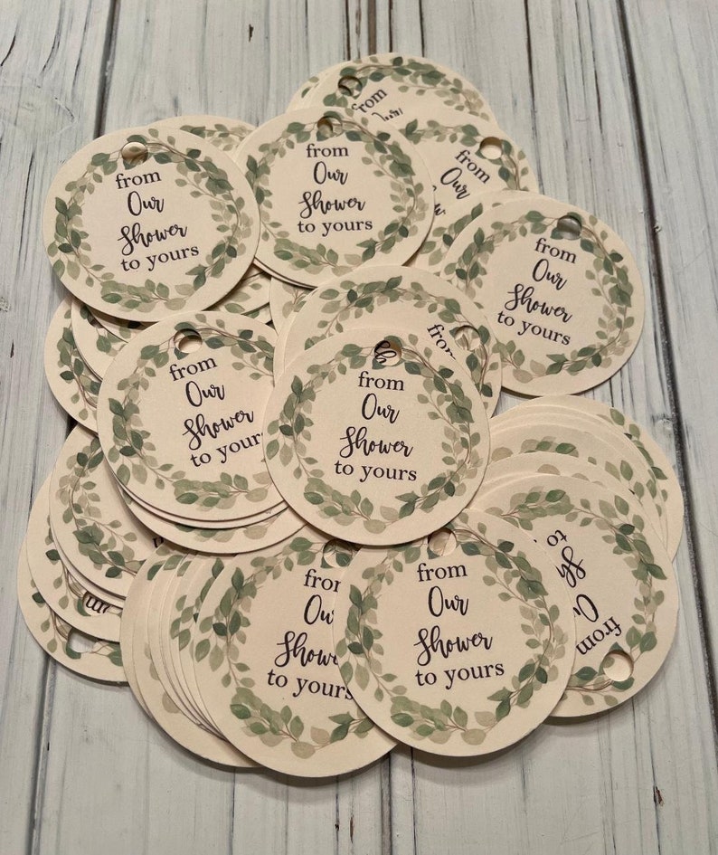 From My Shower To Yours Tags, Shower Tags, Bridal Shower Tags, Baby Shower Tags, Favor Tags, Personalized Tags image 4