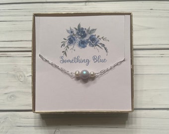 Something Blue  Anklet, Sterling Silver, Ankle Bracelet, Bridal Ankle Bracelet, Something Blue for Bride