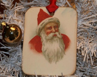 Old World Santa Christmas Tags