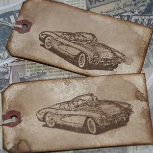 1957 Corvette Gift Tags