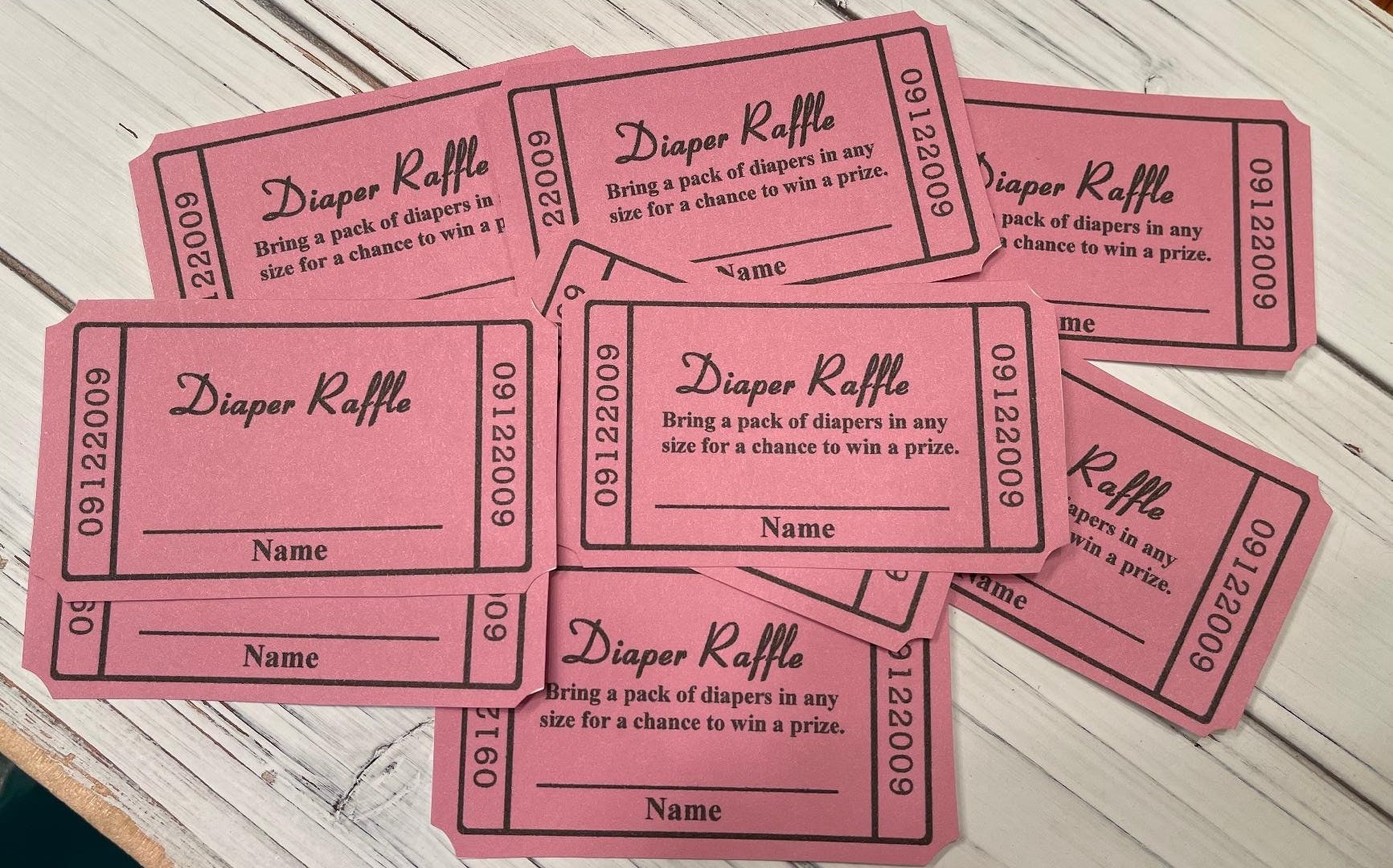 Diaper Raffle Ticket, Baby Shower Raffle, Baby Shower Door Prize Ticket , Baby Shower Invitation Insert Pink, Blue, Gray, Purple, Yellow