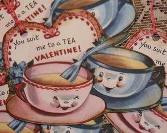 Valentine Tags, Valentine Tea Tags You Suit me to a Tea Valentine