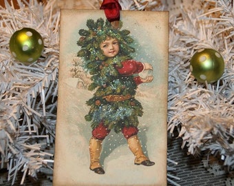 Christmas Tree Boy Gift Tags