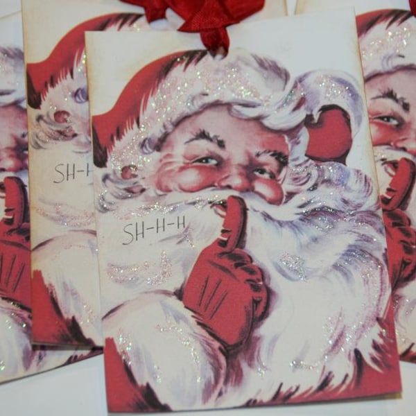 Vintage Santa Christmas Tags