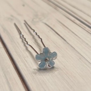 Something Blue Hair Pin, Bride Hair Pin, Blue Flower, Bride Hair Accessory, Something Blue for Bride
