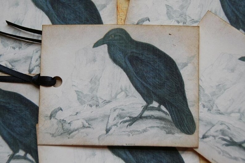 Black Crow Raven Tags