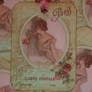 Carte Postale Paris Gift Tags