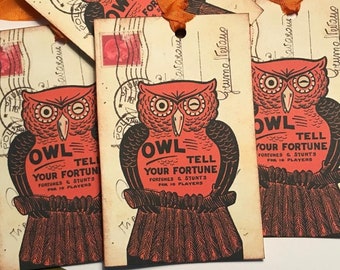 Halloween Owl Fortune Teller Gift Tags