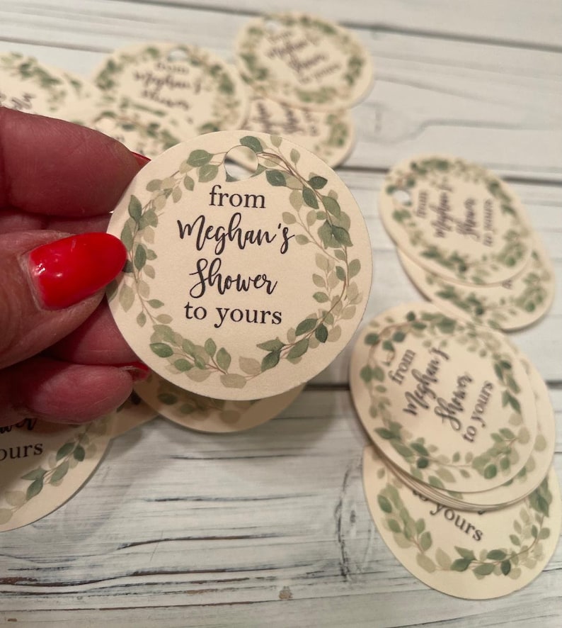 From My Shower To Yours Tags, Shower Tags, Bridal Shower Tags, Baby Shower Tags, Favor Tags, Personalized Tags image 1