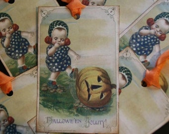 Vintage Halloween Jollity Gift Tags