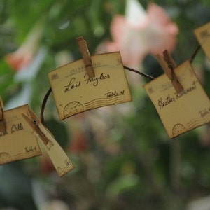 Wedding Escort Cards, Vintage Post Card Escort Cards, Wedding Table Placecards, Paris Wedding