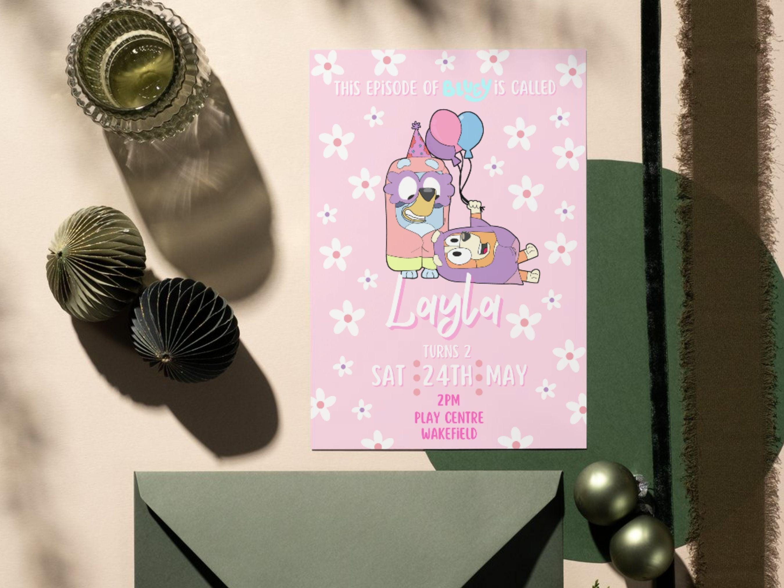 Editable Bluey Invite on Canva