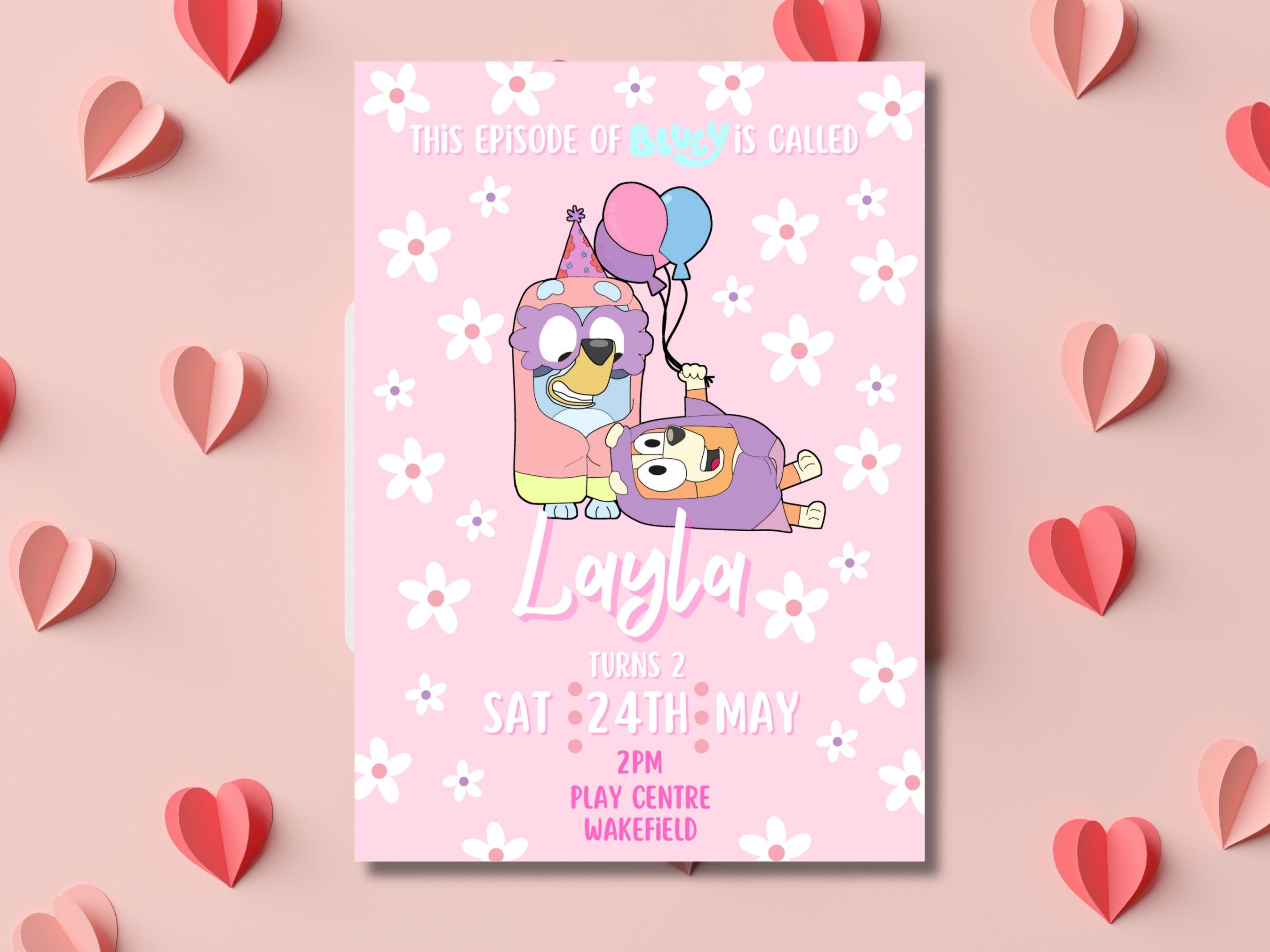 Editable Bluey Invite on Canva