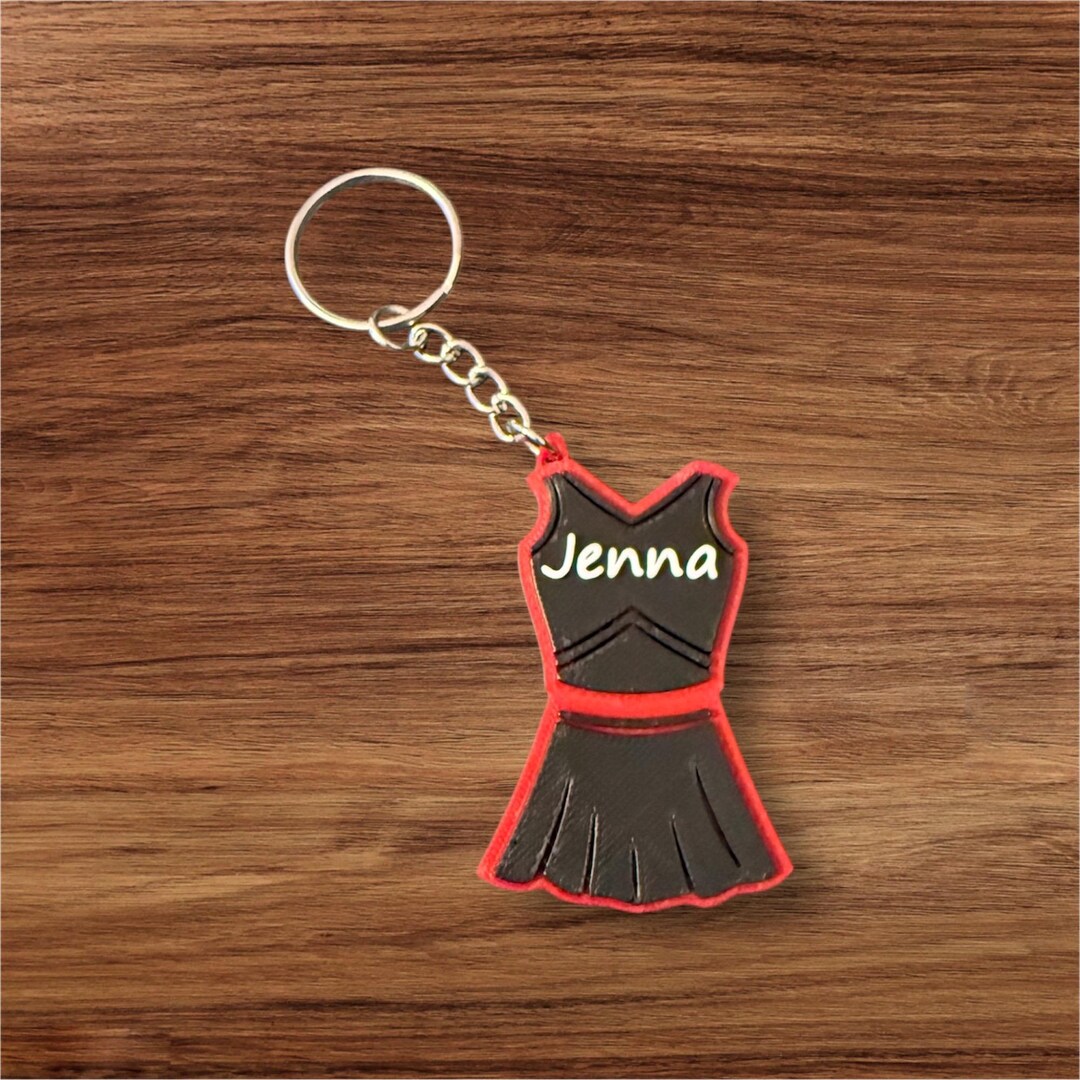 Personalized Cheerleader Uniform Keychain - Etsy