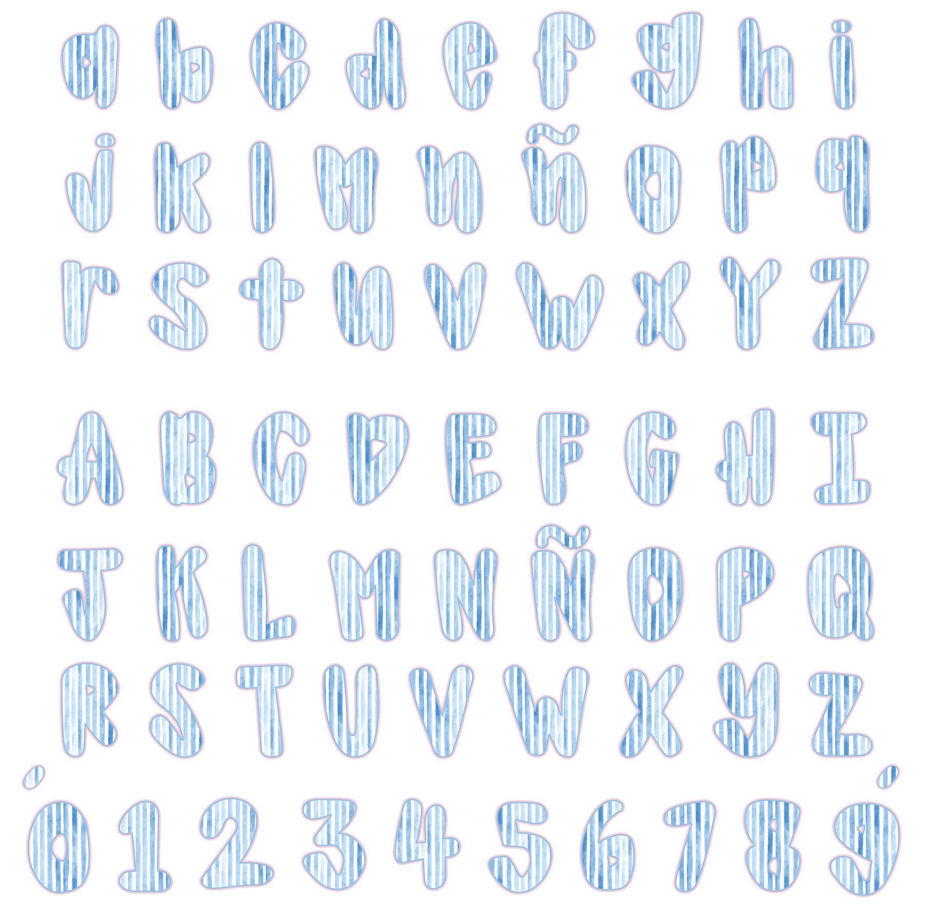 Grandmillennial Preppy Alphabet PNG, Hand Lettering (digital Download ...