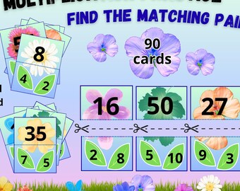 Multiplication Matching Game | Find the Matching Pair Printable