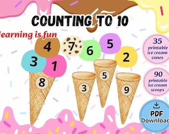Counting to 10 – Ice Cream Math Activity